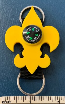 Boy Scouts of America Compass KEY CHAIN FOB Camp BSA Symbol Logo Badge