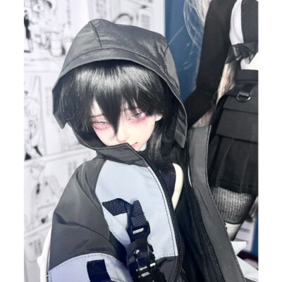 1/4 BJD Male Bare Resin Ball Jointed Doll Boy Handsome with Face Makeup Eyes