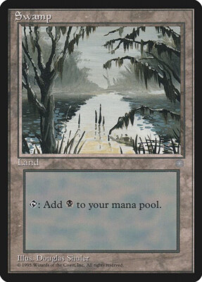 20 Basic Land #353 - SAME ART - Swamp - Ice Age - MP-NM - Magic MTG FTG