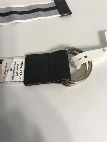 NWT Nike Golf Belt Adult Unisex Medium/Large White/Grey/Black Chrome Belt Loops - Picture 8 of 11