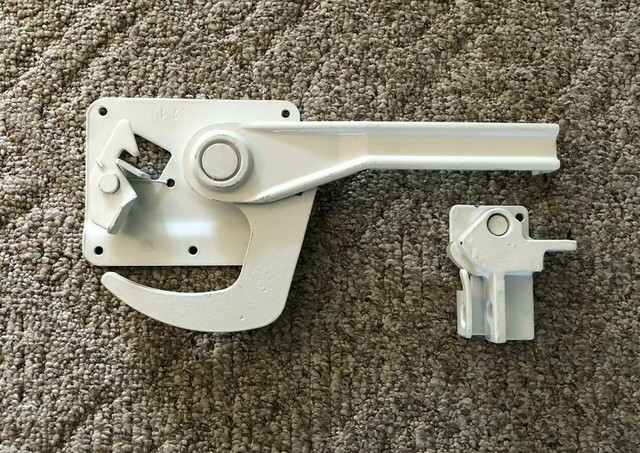 Whiting Style WHITE Door Lock & Keeper - Box Truck Trailer Roll Up