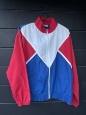 VTG Alfred Dunner Jacket 12 Red White Blue Colorblock Made In USA
