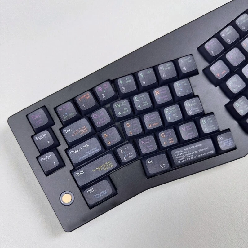 Mechanical Keyboard XDA Profile Sublimated Keycaps 128Pcs Black for Programmers and Typists