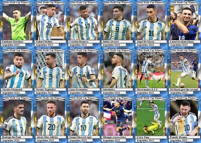 Argentinien WM Finalsieger 2022 Fußball Sammelkarten