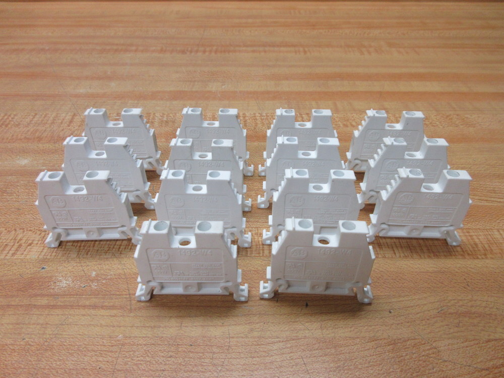 Allen Bradley 1492-W4 Terminal Blocks White 1492-W4W (Pack of 14)