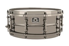 Ludwig Universal Metal 5.5x14 Black Brass Snare Drum Black Nickel Die Cast Hoops
