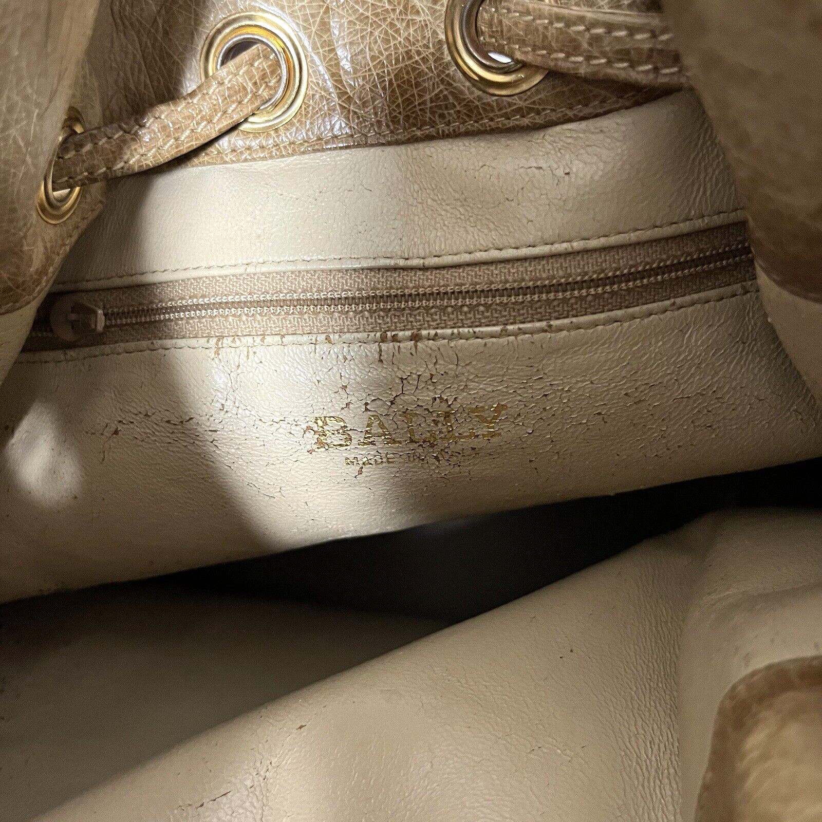 Authentic Bally drawstring bag leather  purse Fro… - image 14