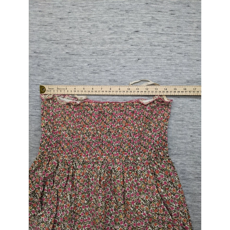 Vestido Solero Floral Y2K Sello Húmedo Ditsy Calado Sin Tirantes Grande Coqueta Fairycore Foto 3 de 4