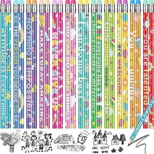 100 Pcs Motivational Pencils Bulk Inspirational 1 Count Pack of 100 Rainbow