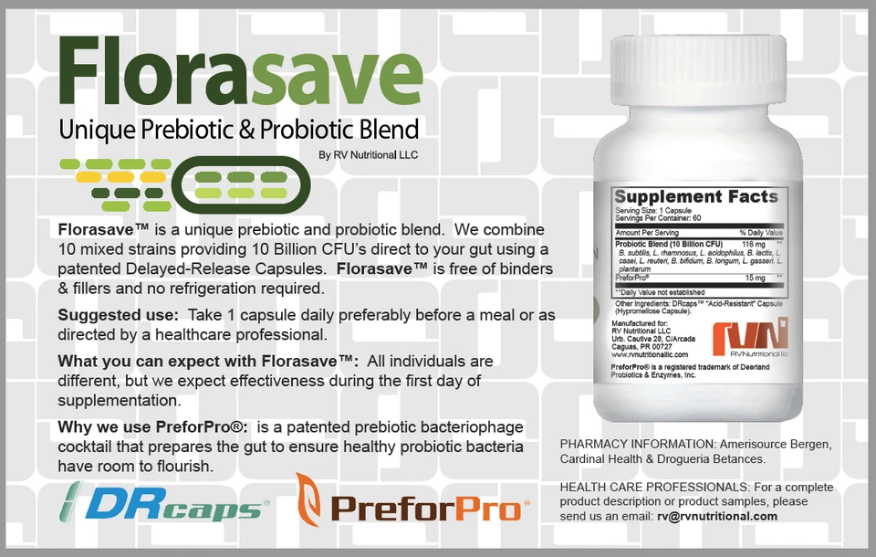 Florasave | 60 растительных капсул DR | пребиотики | пробиотики | 10 миллиардов КОЕ - Изображение 3 из 4