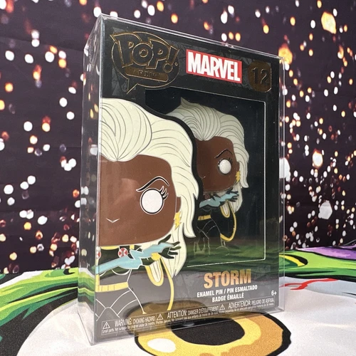Funko POP! Pin Marvel X-Men Enamel Pin Built In Stand #12 - Storm with Protector