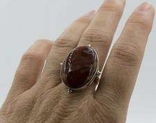 925 Sterling Silver Multi Colored Stone Ring Size 7.5