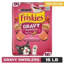 Friskies Gravy Swirlers Dry Cat Food - 16 lb. Bag