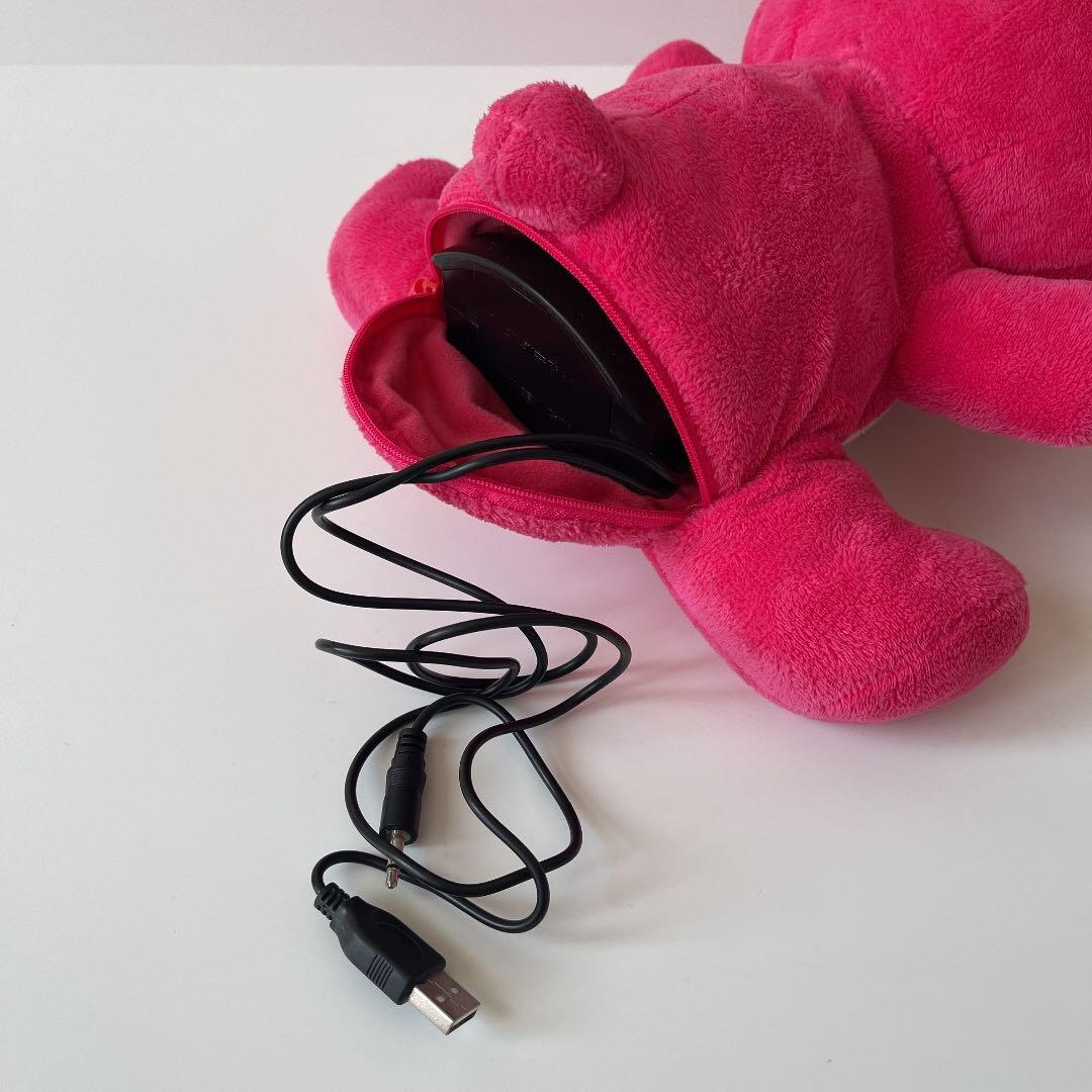 Rare Hysteric Glamour Bear Action Speaker Plush Toy Pink