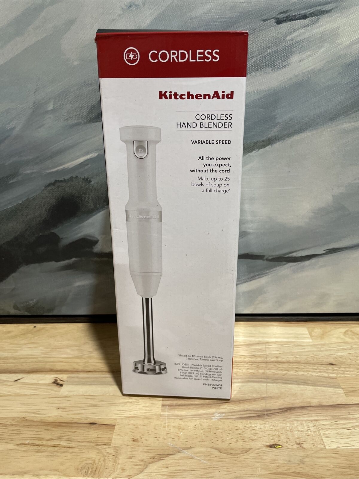 KitchenAid - Cordless Variable Speed Hand Blender - White