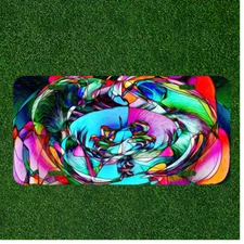 Custom Personalized License Plate Auto Tag With Colorful Rainbow Sea Fish Design