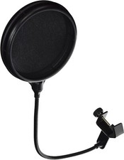 On-Stage ASFSS6-GB 6" Dual Screen Microphone Pop Filter 11.5 inch gooseneck