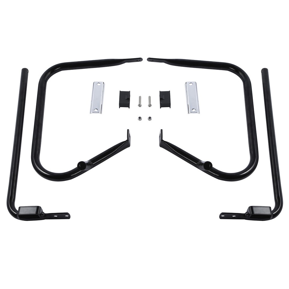 Street Glide Road King Accessories Hard Saddlebag Guard Rail Mount Bracket For Harley Touring Models 1997-2008 - Chrome & Black Saddle Bag Support Bracket - Foto 9