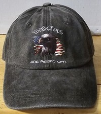 EAGLE USA AMERICAN FLAG WE THE PEOPLE ARE PISSED OFF ADJUSTABLE BASEBALL CAP 
