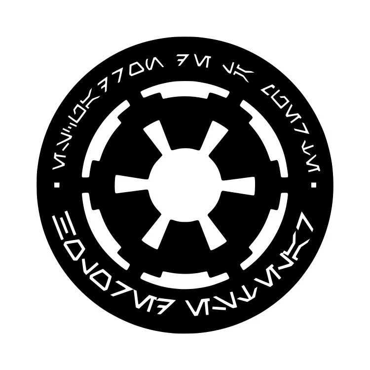Star Wars Imperial Logo In Aurebesh Decal #1 4"x4" Choose Color | eBay