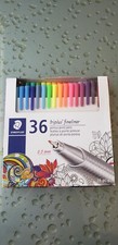 STAEDTLER Triplus Fineliner 0.3mm Porous Point Pens 36pc Brilliant Colors NEW 
