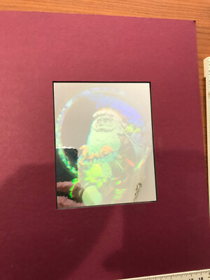 1 Hologramm Bild Weihnachtsmann mit Geschenken,  Holographie 3D (HOF-9)