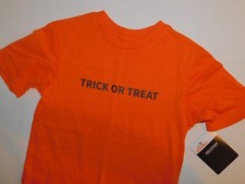 Girls Boy Halloween Orange T Shirt Size Medium 8 Trick or Treat