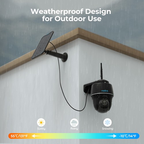 Reolink Argus PT with Solar Panel 5MP Wireless WiFi Security Camera 2-Way Audio - Picture 9 of 12