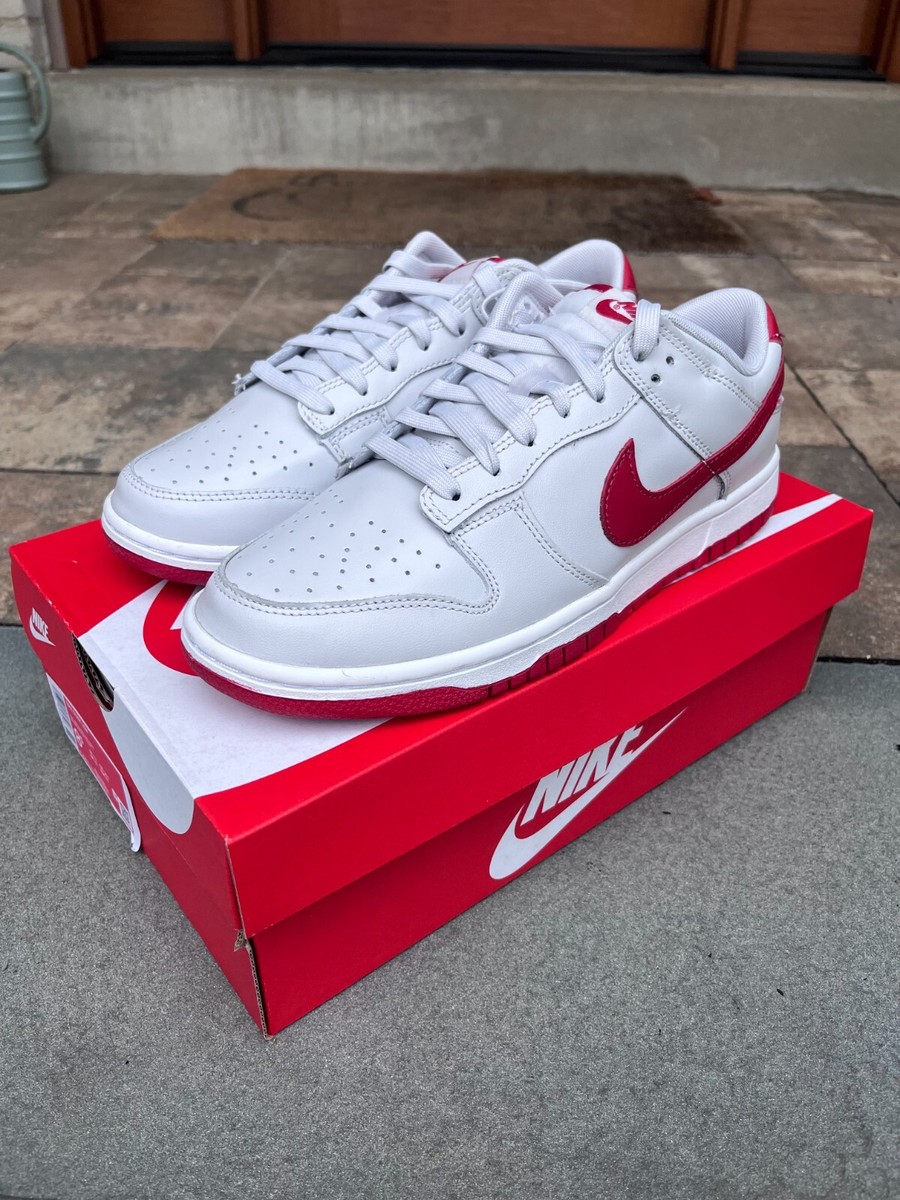 NIKE DUNK LOW VAST GREY VARSITY RED WHITE FJ0832-011 SIZE 8.5 s-l400.jpg main image 3