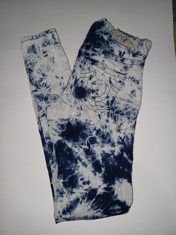 WOMENS ACID WASH TRUE RELIGION STARLET SKINNY STRETCH LEGGINGS~SIZE SMALL
