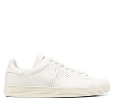 New Tom Ford Warwick TF Logo Low Top Leather Men Fashion Sneakers 7 8.5 9.5 10