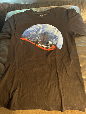 Space X Dragon f-1 rocket launch t shirt Feb 2018 Elon Musk Mars Aerospace