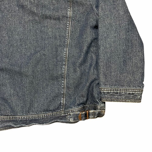 90s Womens CALVIN KLEIN Sherpa Jeans Denim Jacket Fleece Lined Size XXL Snap - Picture 11 of 12