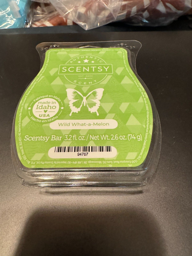 Scentsy Wild What-a-Melon Dochtlose Kerze, herberwärmer Wachsstab, brandneu