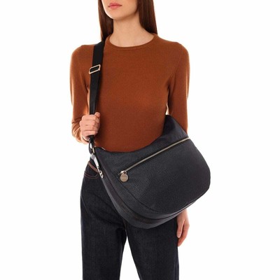 Sc. -15% Borsa Borbonese Luna Bag MEDIUM con Tasca Nero/Black 934415296 |  eBay