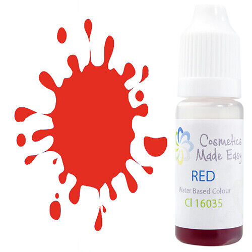 1 Litre RED Cosmetic Liquid Colour - Water Based Dye, Soap Skin Care, Bath Bombs - Afbeelding 1 van 2