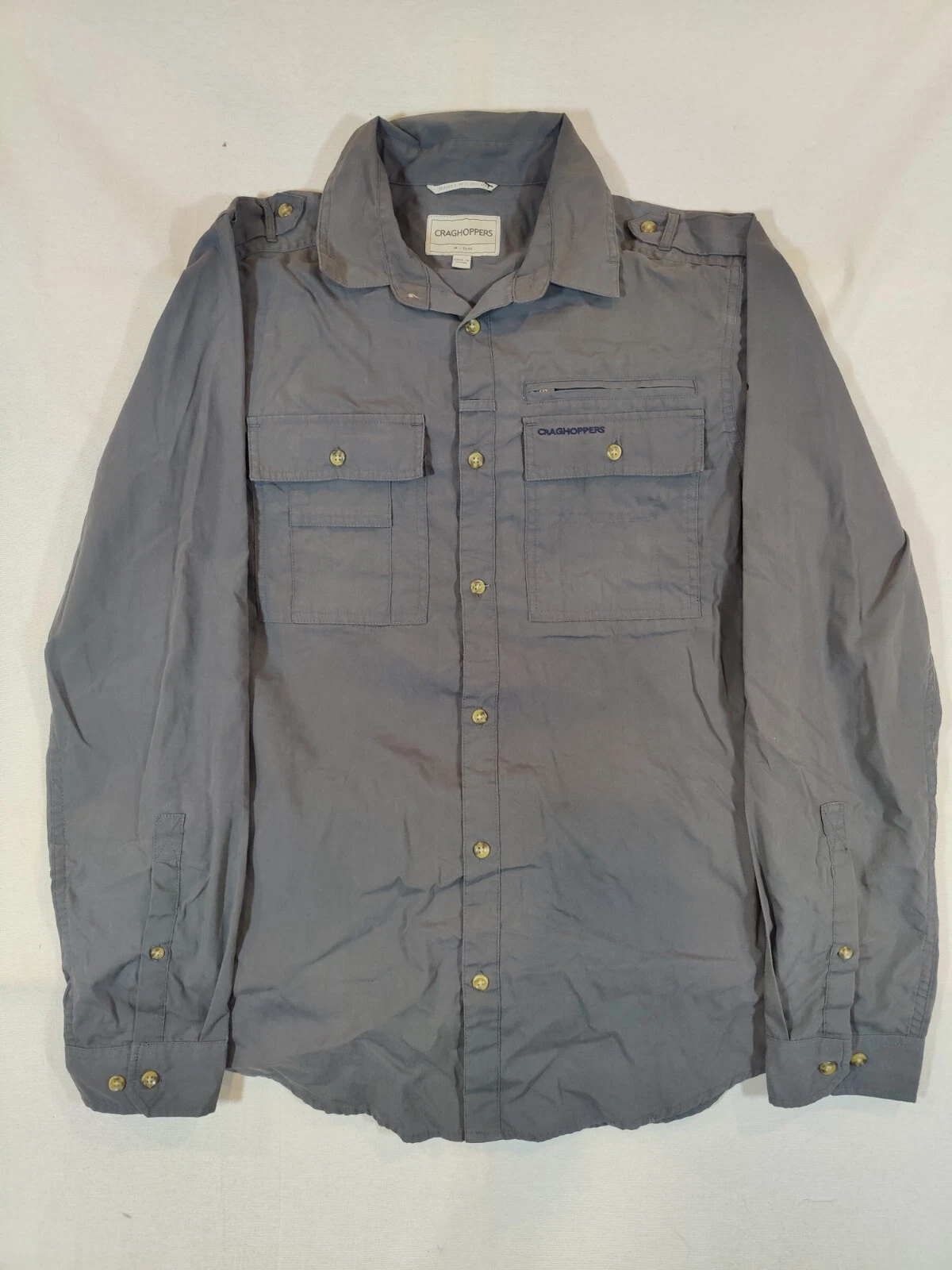 Craghoppers Shirt Men's Medium Button Up Utility Adventure Outdoor Hiking Gray
Opens in a new window