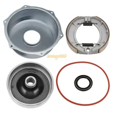 Rear Brake Drum Cover Hub Brake Shoes Seal Kit for Yamaha Big Bear 400 2000-2004