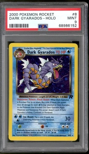 Pokemon Team Rocket Dark Gyarados 8/82 PSA 9