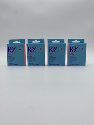 K-Y Jelly Classic water-based personal lubricant 3sachets .16 floz each Lot of 4