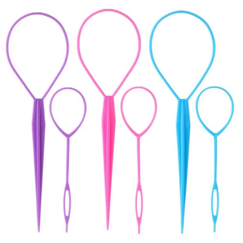 6pcs Topsy Tail and Hair Loop Styling Tool Set - Ponytail Makers, French Brai... - Bild 5 von 7