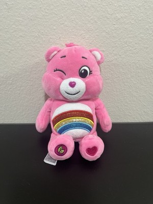 Pink Care Bears Unlock The Magic Cheer Bear 9  Stuffed Animal Plush Winking