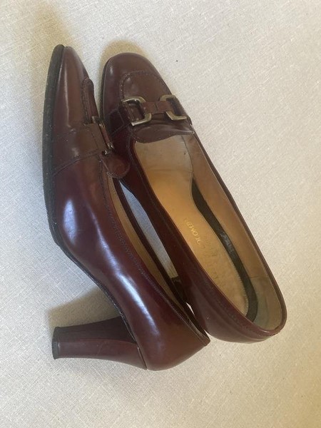 Women Tosca Blu Heels Burgundy Leather 40