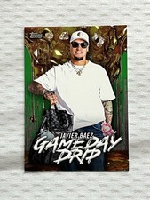 2026 Topps Celebration Series 1, Javier Baez, Green Game Day Drip, /99, No. GD-3
