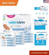 Pure  Gentle 720 Count Baby Wipes - Unscented, 99.9 Water, for Sensitive Skin