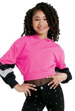 Dance Pre-Owned Crop Hoodie Balera AH11229 Large Child Pink Hip Hop Jazz