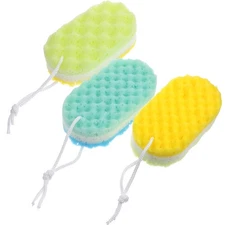 3 Pcs Bath Sponge Body Scrubbers Shower Sponge for Soft Exfoliating Cleaning