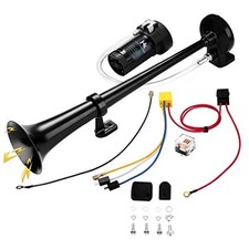 12V 150db Air Train Horn Kit with Compressor Single Trumpet Air Horn Powerful