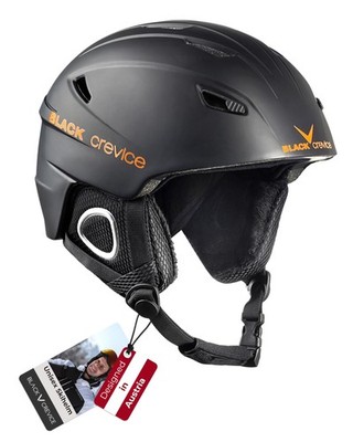 Skihelm Kitzbühel, schwarz/orange, M