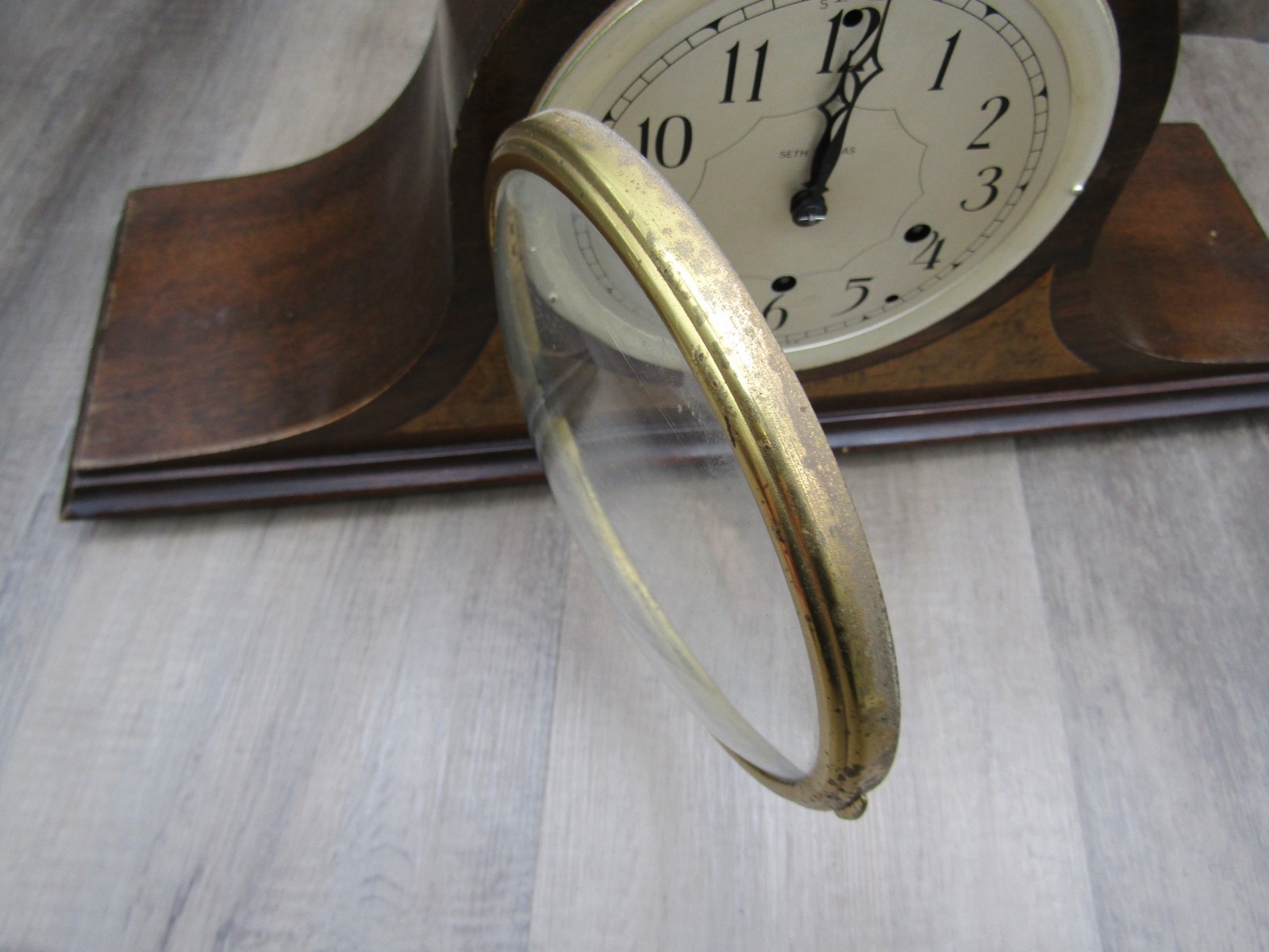 Seth Thomas Tambour Mantle Clock #124 Works Nice condition No. 56 Chime VIDEO